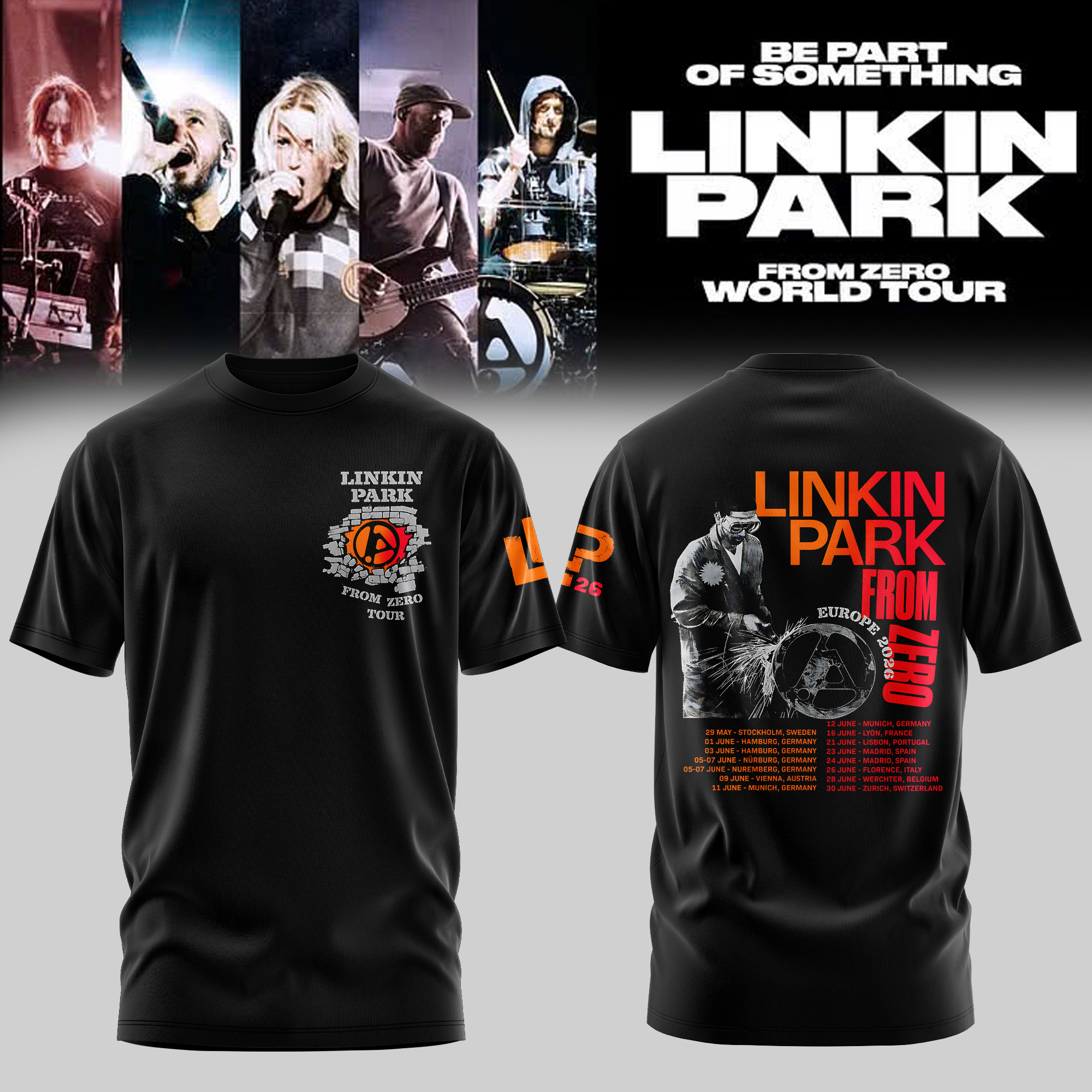 Linkin Park From Zero Europe Tour 2026 Limited Edition T-Shirt