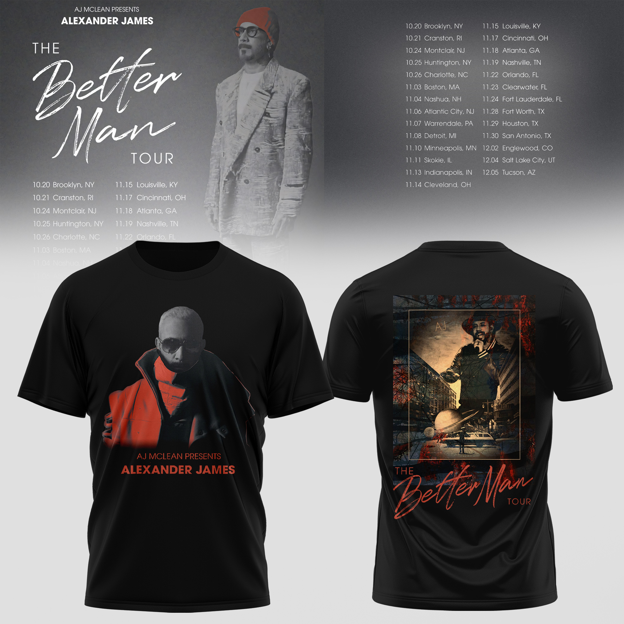 Aj Mclean The Better Man Tour Collector Edition T-Shirt