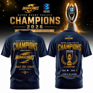 Hurricanes Super Rugby Pacific Champions 2026 Graphic T-Shirt