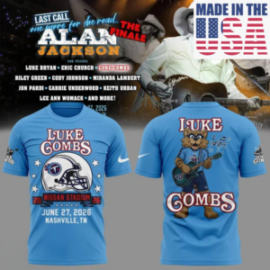 Luke Combs X Tennessee Titans Alan Jackson Last Call Tour 2026 T-Shirt