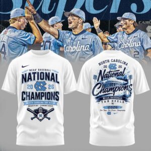 North Carolina Tar Heels 2026 Ncaa Baseball Championship Graphic T-Shirt