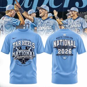 North Carolina Tar Heels 2026 Ncaa Baseball National Champions Victory T-Shirt