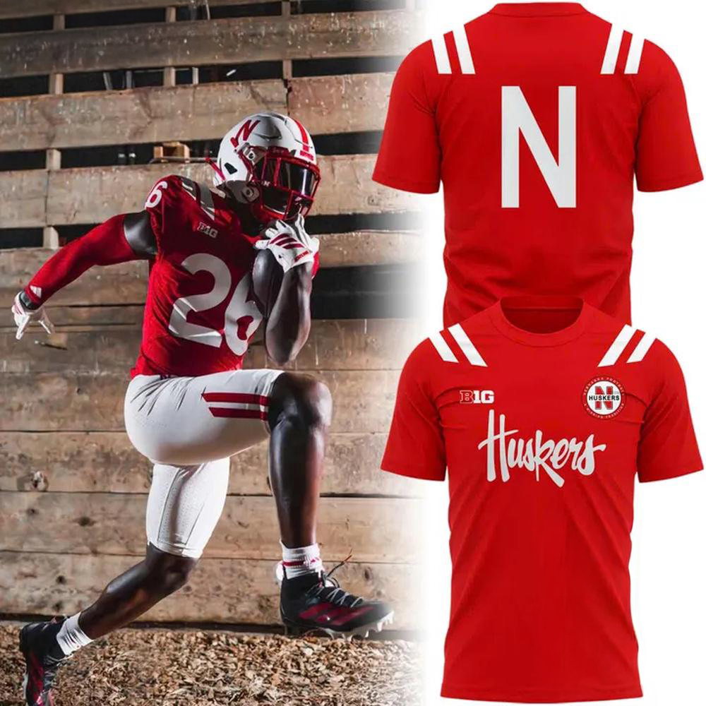 Nebraska Huskers Football 2026 Uniform T-Shirt