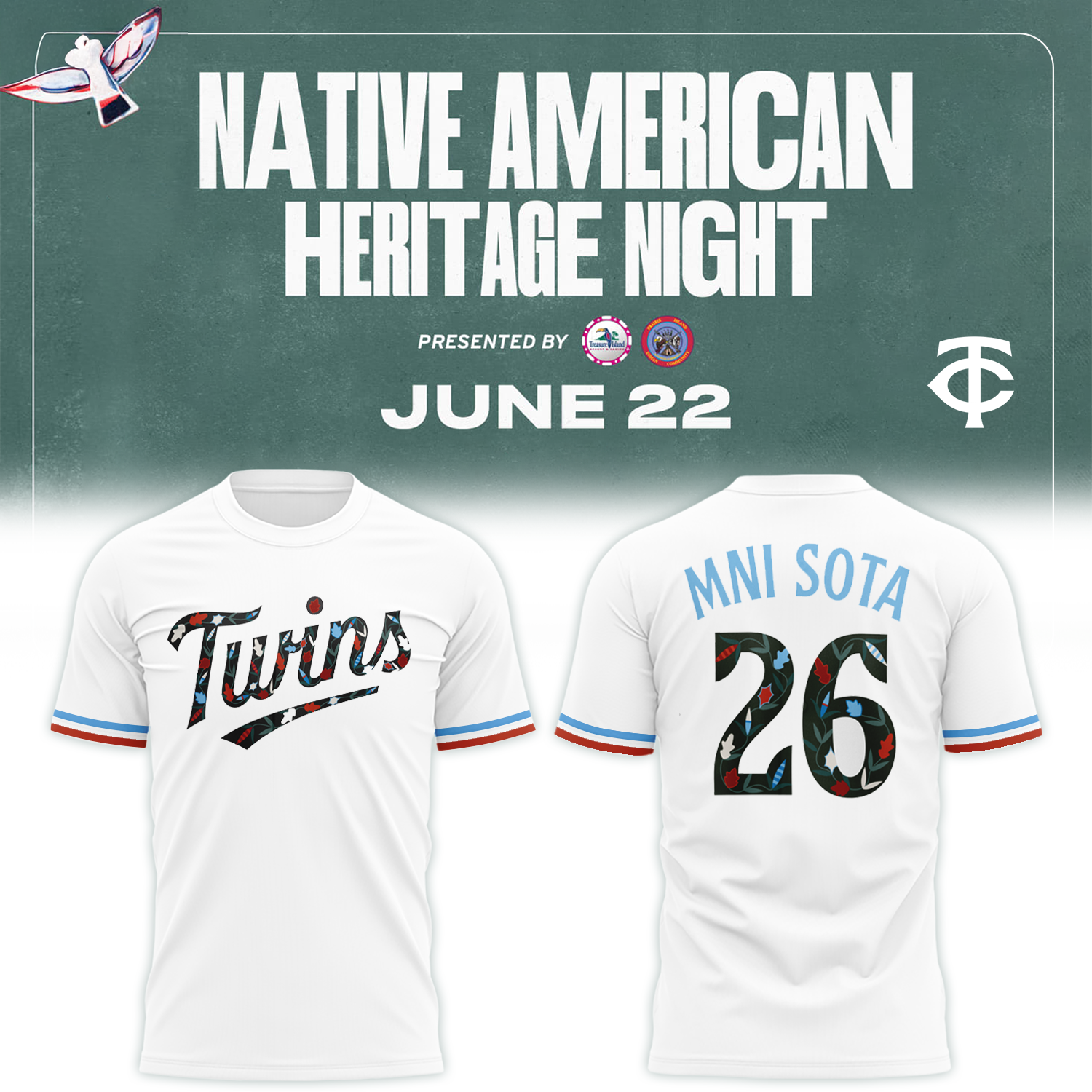 Minnesota Twins Native American Heritage Night 2026 Fan T-Shirt