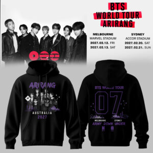 Bts Arirang World Tour Australia 2027 Premium Hoodie Collection