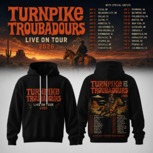 Turnpike Troubadours Live On Tour 2026 Cowboy Horse Western Country Music Graphic Hoodie