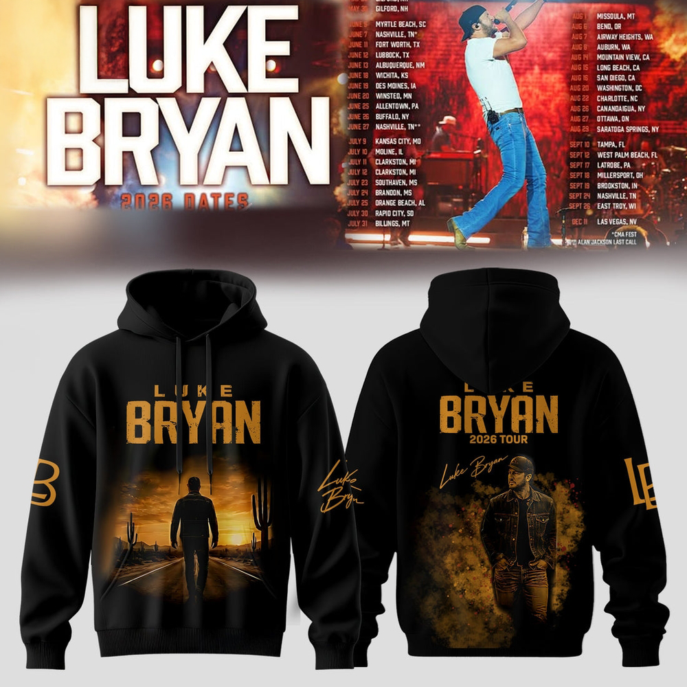 Luke Bryan Country Night Tour 2026 Concert Hoodie For Fans
