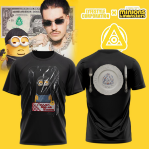 Lyfestyle Corporation X Minions And Monsters Black Graphic T-Shirt Edition