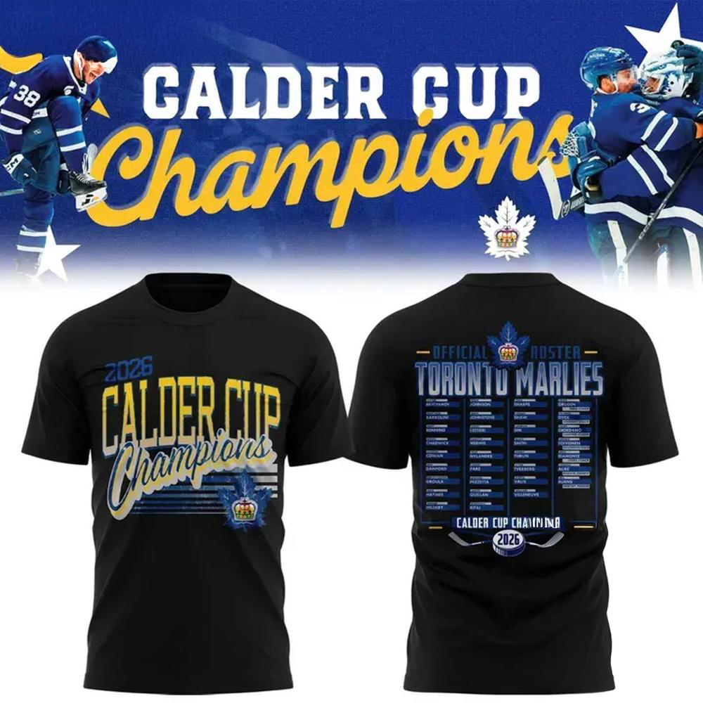 Special Edition Toronto Marlies 2026 Ccm Calder Cup Champions Black T-Shirt