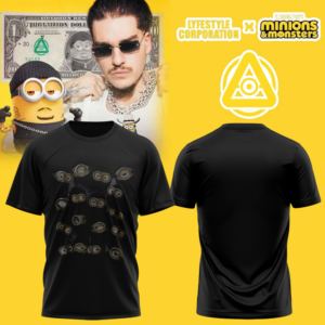 Lyfestyle Corporation X Minions And Monsters Black Graphic T-Shirt Collection