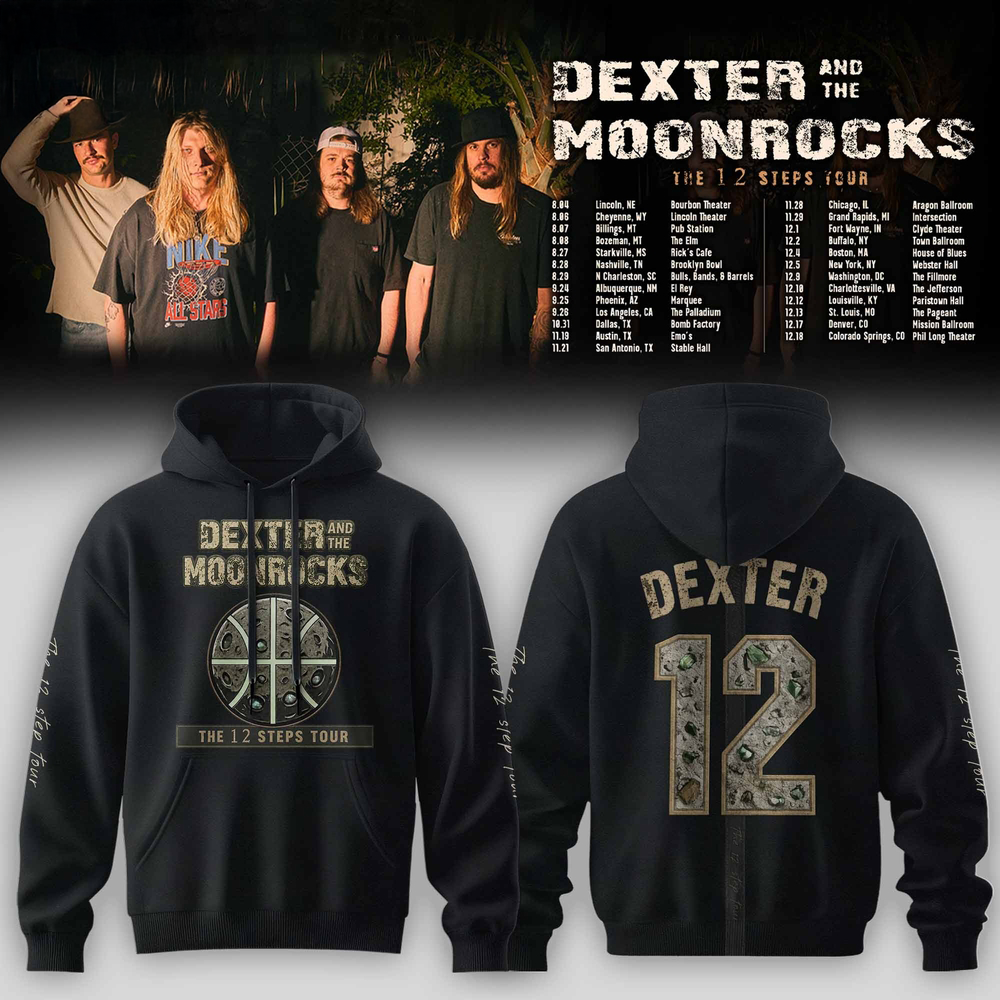 Dexter And The Moonrock 12 Step Tour 2026 Hoodie Fan Edition