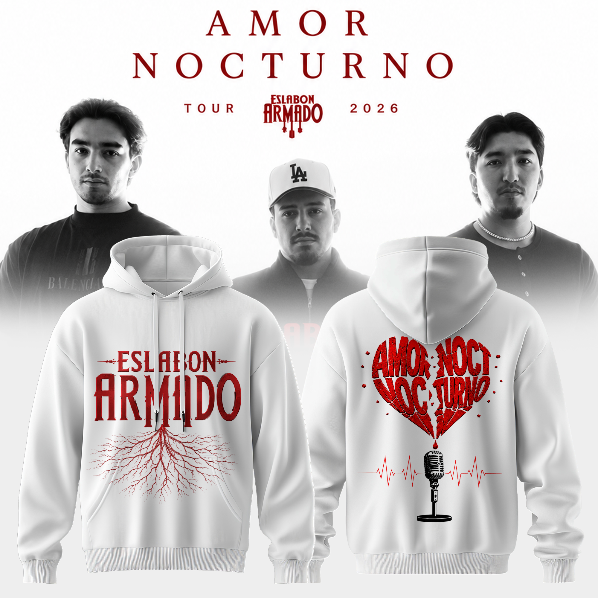 Amor Nocturno Tour 2026 Premium Hoodie Edition