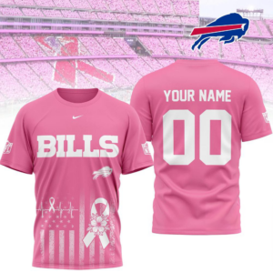 Buffalo Bills 2026 Nfl Breast Cancer Awareness Custom 3D Shirt