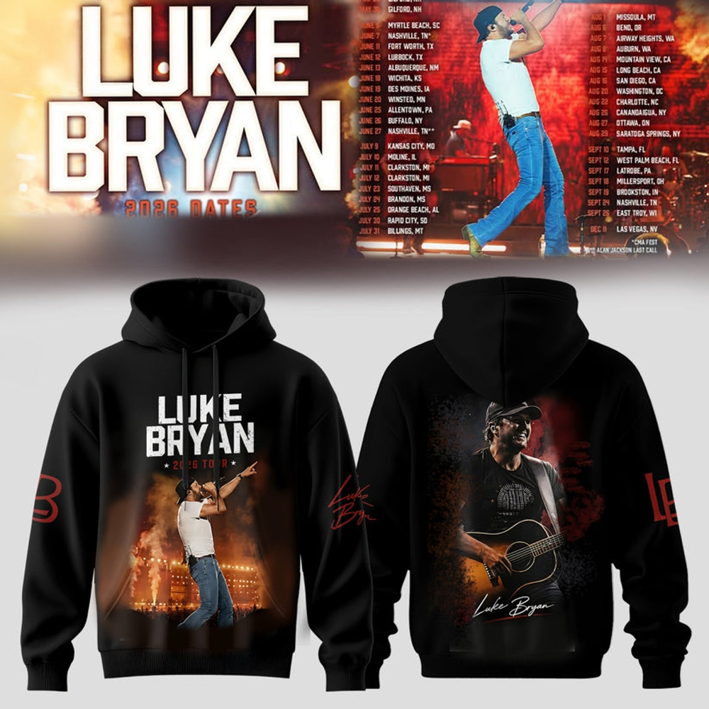 Luke Bryan Country Night Tour 2026 Premium Hoodie Fan Edition