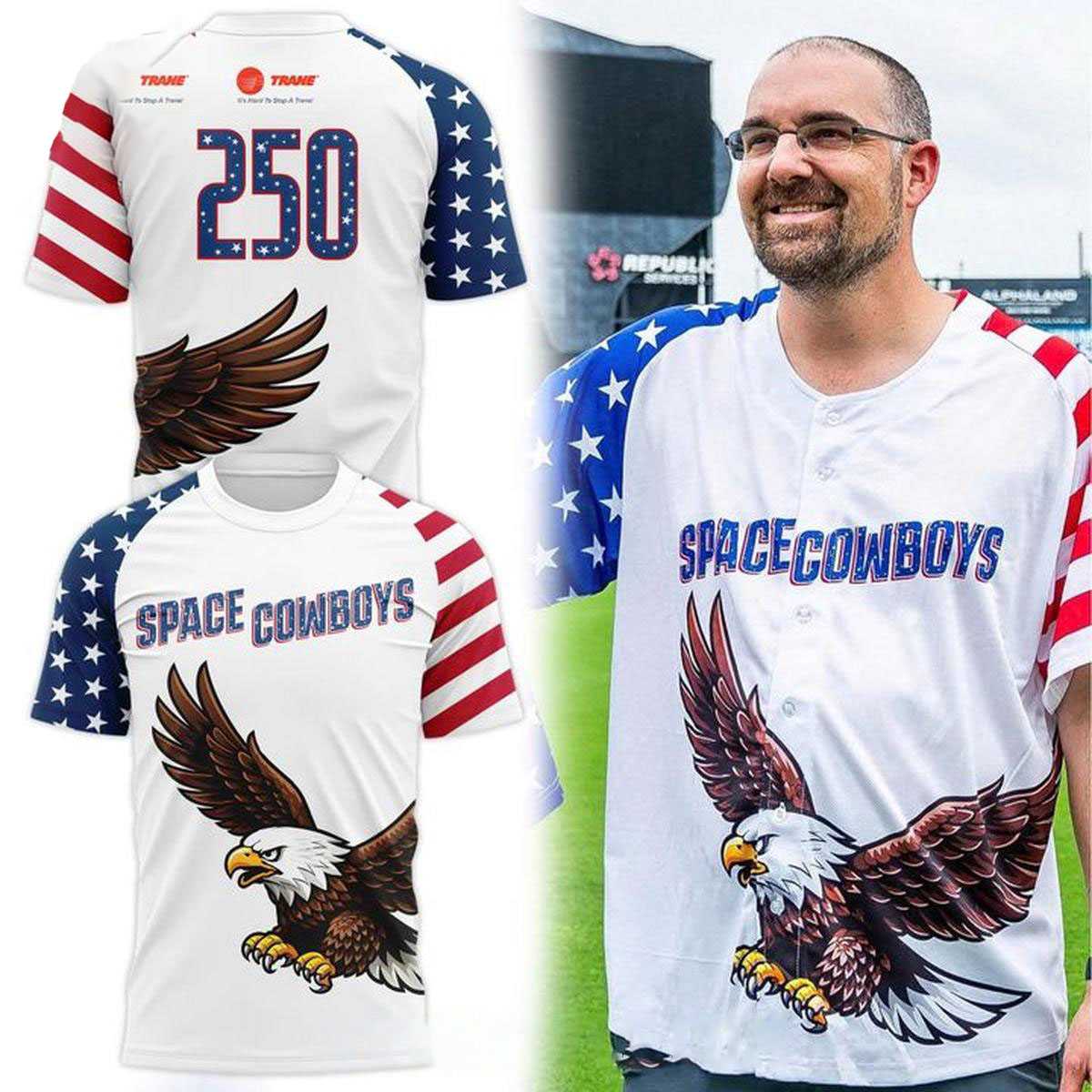 Sugar Land Space Cowboys America250 Independence Day 2026 T-Shirt