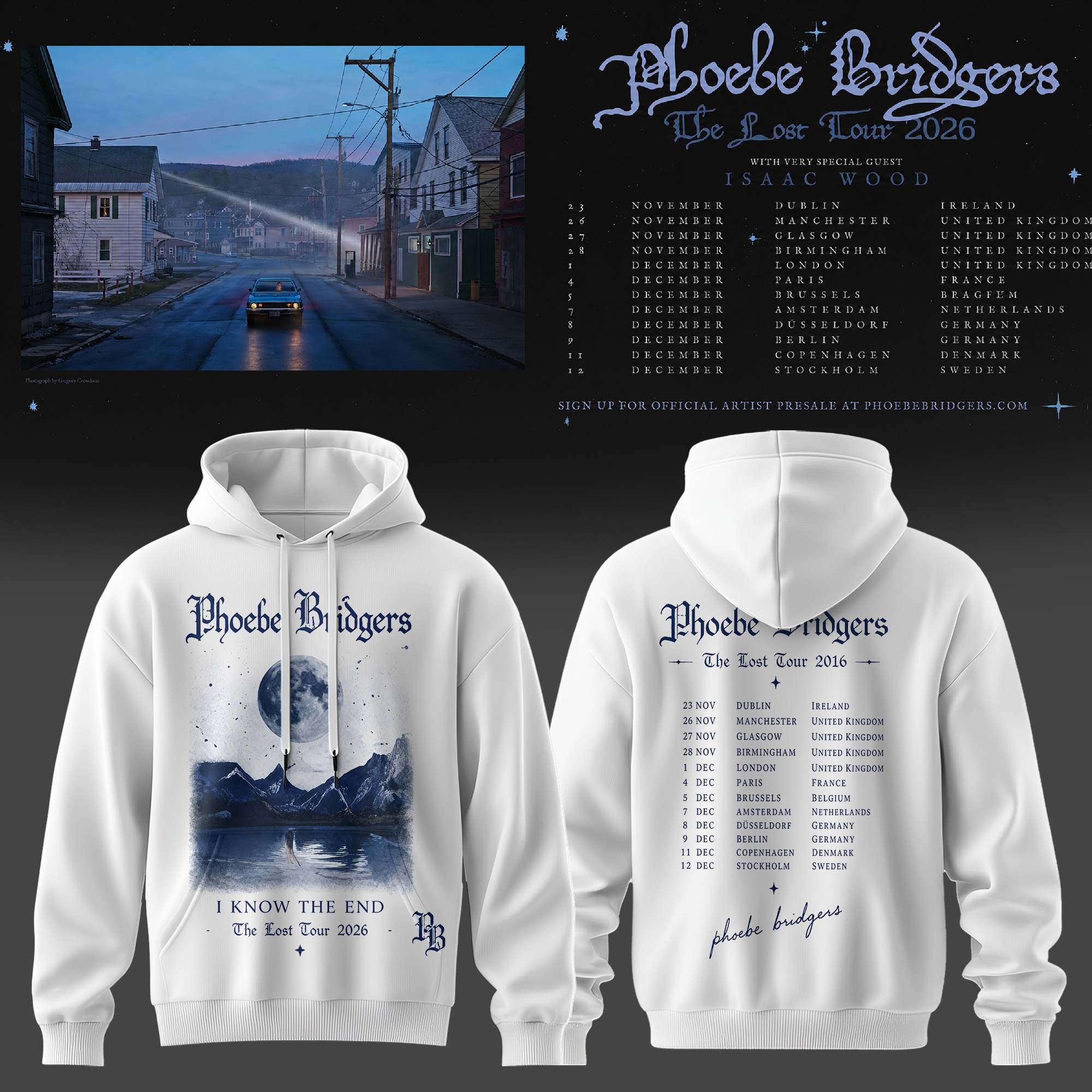 Lost Tour Dates White Premium Hoodie Collection