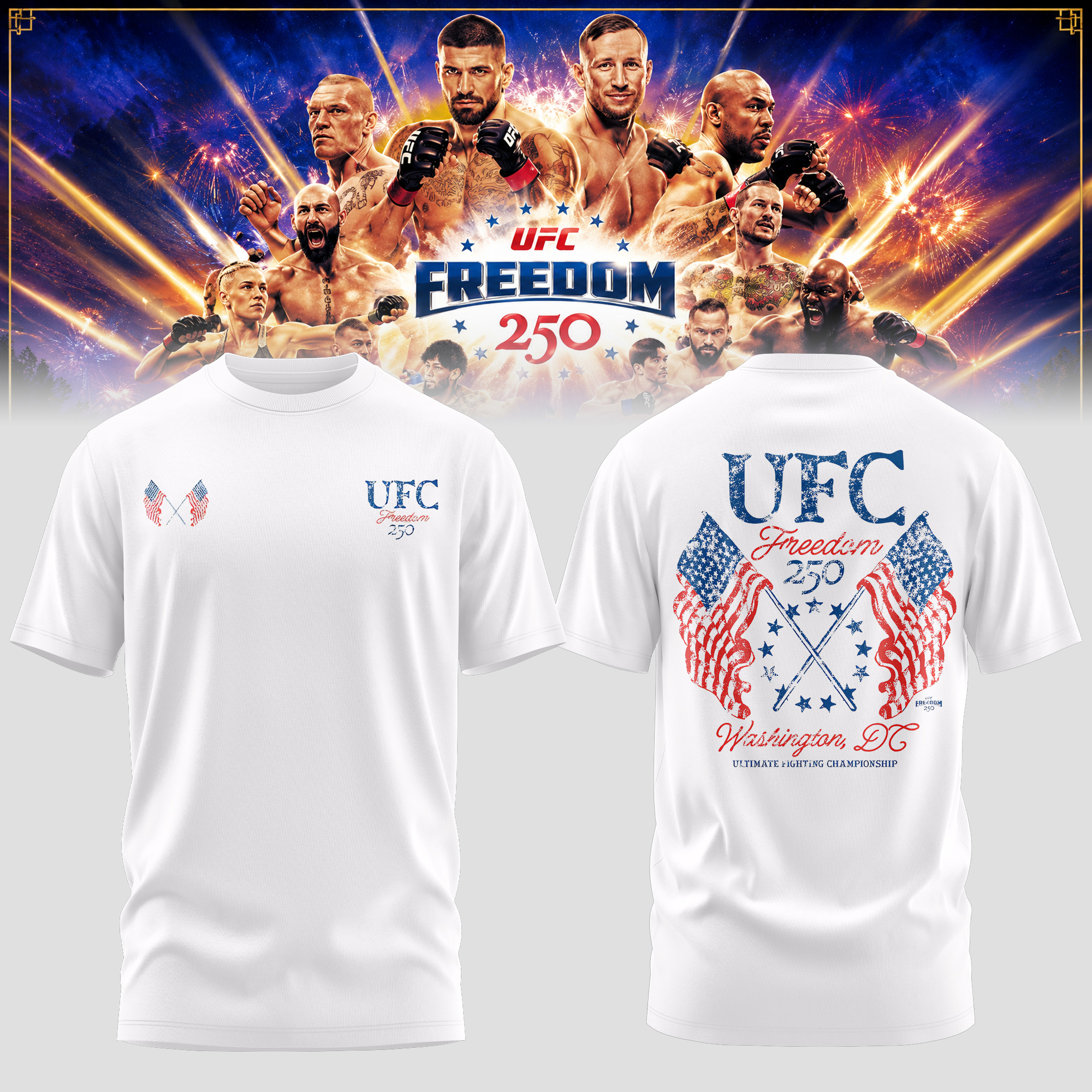 Ufc Freedom 250 White House Official T-Shirt Collection