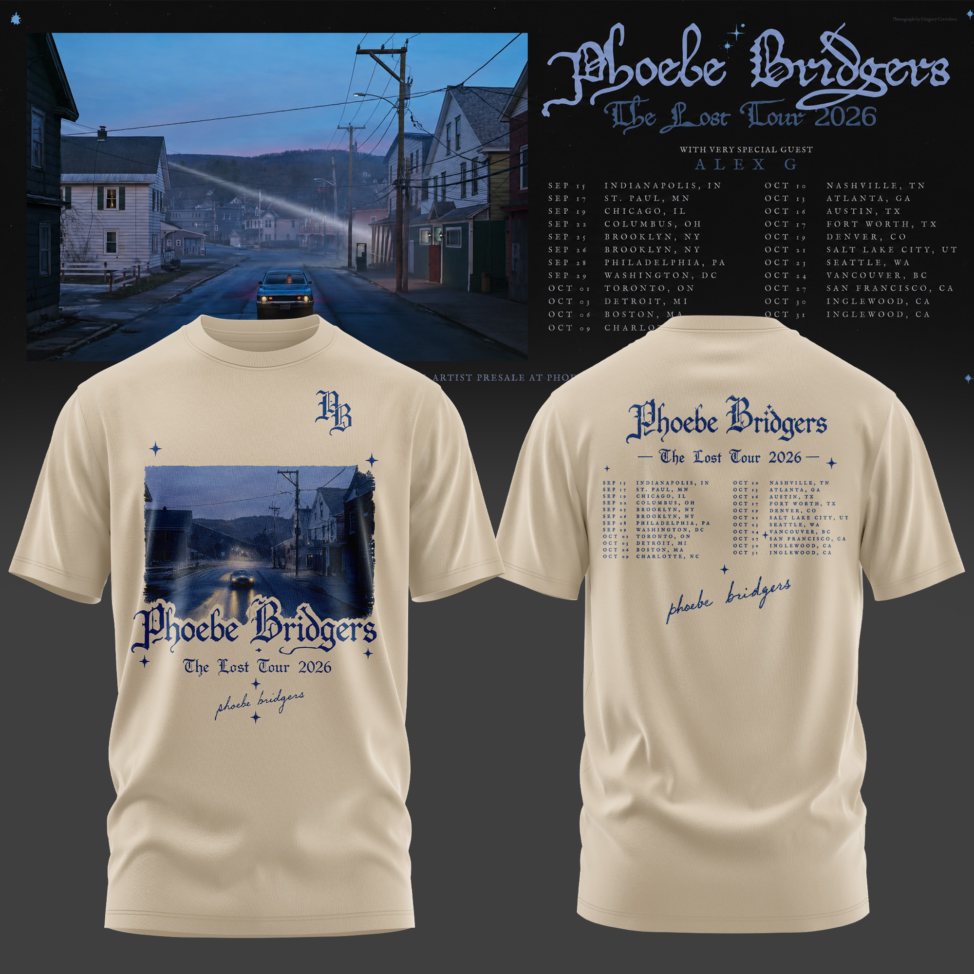 Lost Tour Dates Ivory Premium Concert T-Shirt