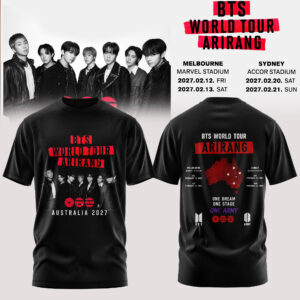 Bts Arirang World Tour Australia 2027 Official T-Shirt Collection