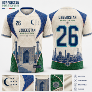 Uzbekistan Fifa Worldcup 2026 White Men T-Shirt Premium