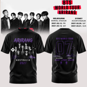 Bts Arirang World Tour Australia 2027 Premium T-Shirt Collection
