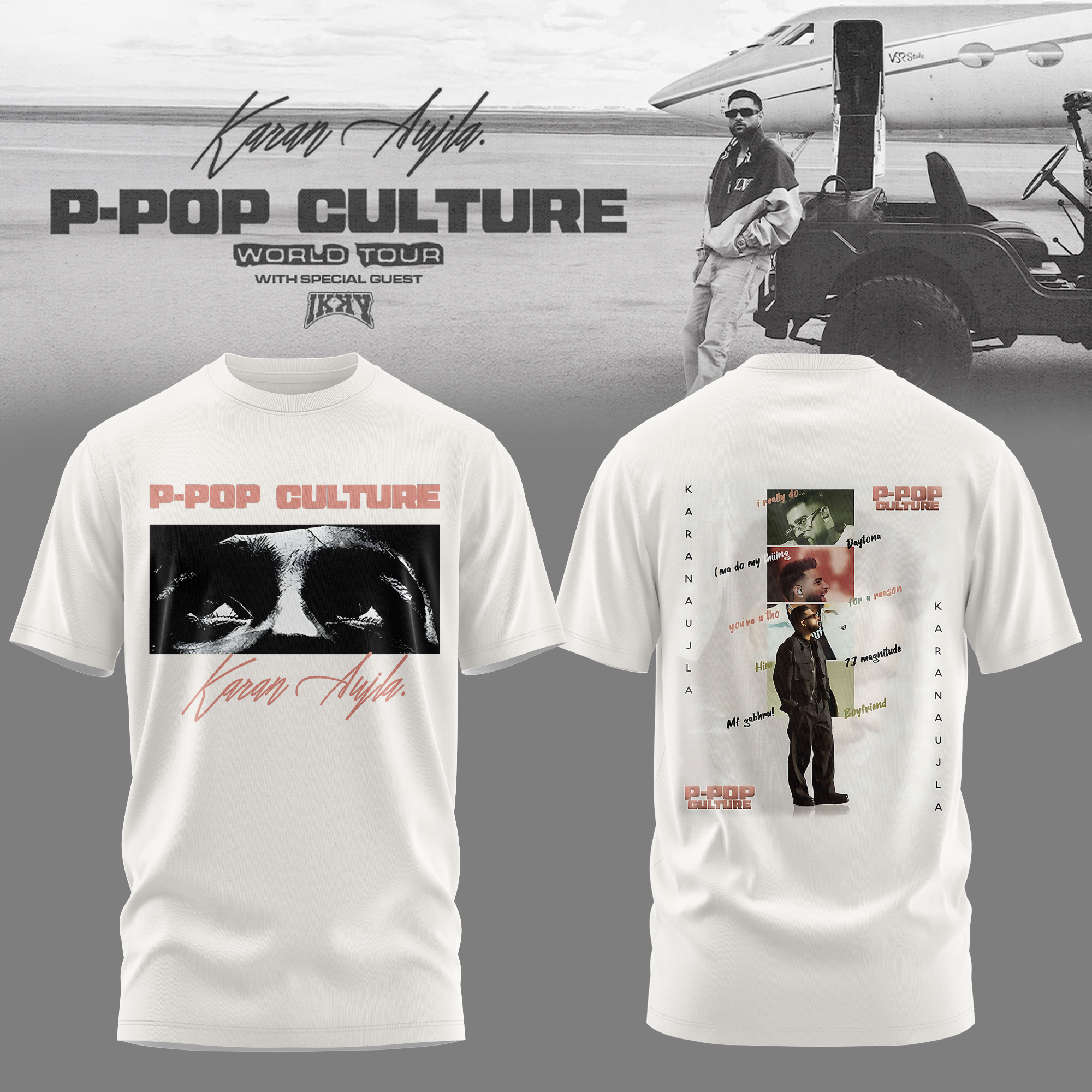Ppop Culture White Signature T-Shirt Official Fan Apparel