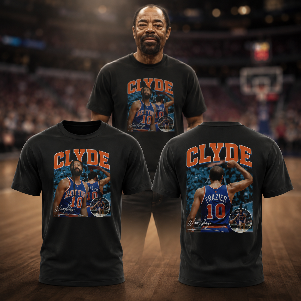 New York Knicks Walt Clyde Frazier Baseball Legend Signauture 2026 T-Shirt