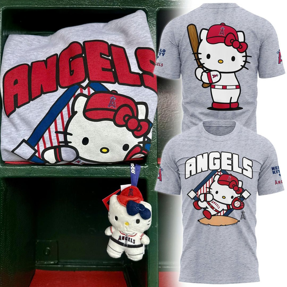 Los Angeles Angels Hello Kitty 2026 Mlb T-Shirt Collection