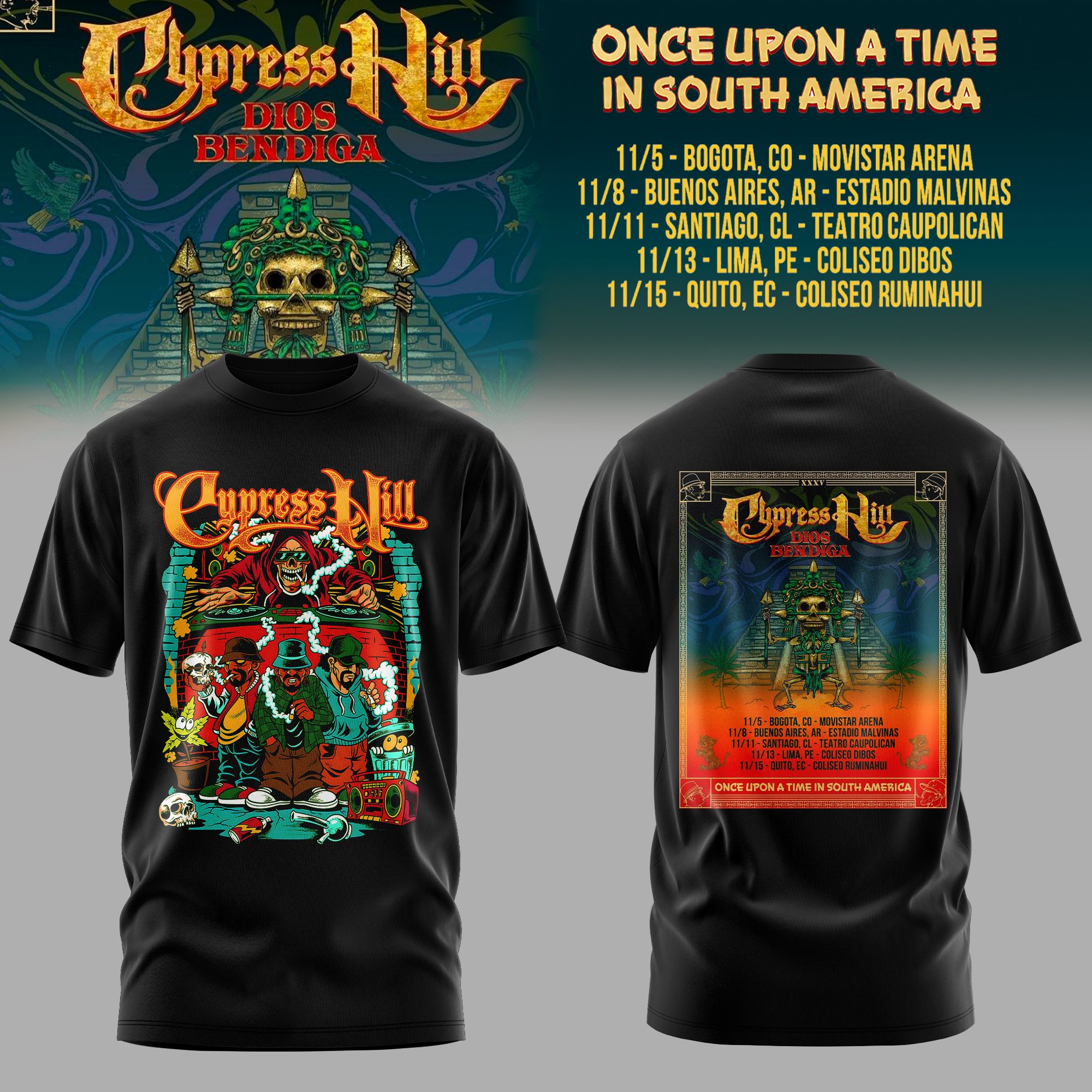 Cypress Hill Once Upon A Time Collector Tour T-Shirt Collection