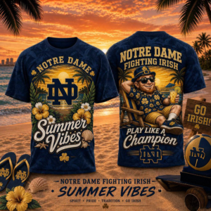 Notre Dame Fighting Irish 2026 Ncaa Summer Vibes Limited Edition 3D T-Shirt