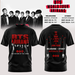 Bts Arirang World Tour Australia 2027 Limited Fan T-Shirt Edition