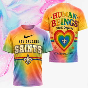 New Orleans Saints Nfl Pride Human Being Color May Vary 3D T-Shirt