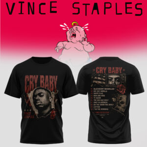 Vince Staples Cry Baby Tour Limited Concert T-Shirt Collection