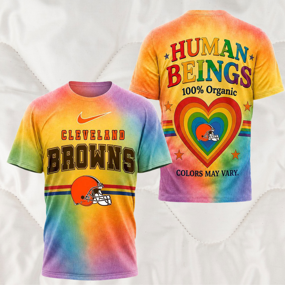 Cleveland Browns Nfl Pride Human Being Color May Vary 3D T-Shirt