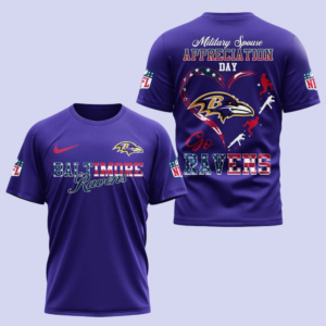 Baltimore Ravens 2026 Nfl Military Spouse Appreciation Day 3D Shirt