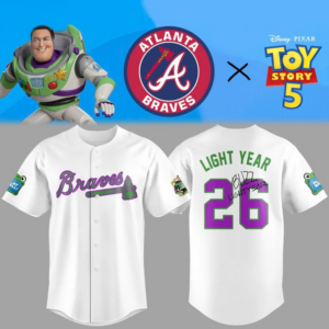 Atlanta Braves Toy Story 5 Buzz Lightyear Baseball Jersey Collection