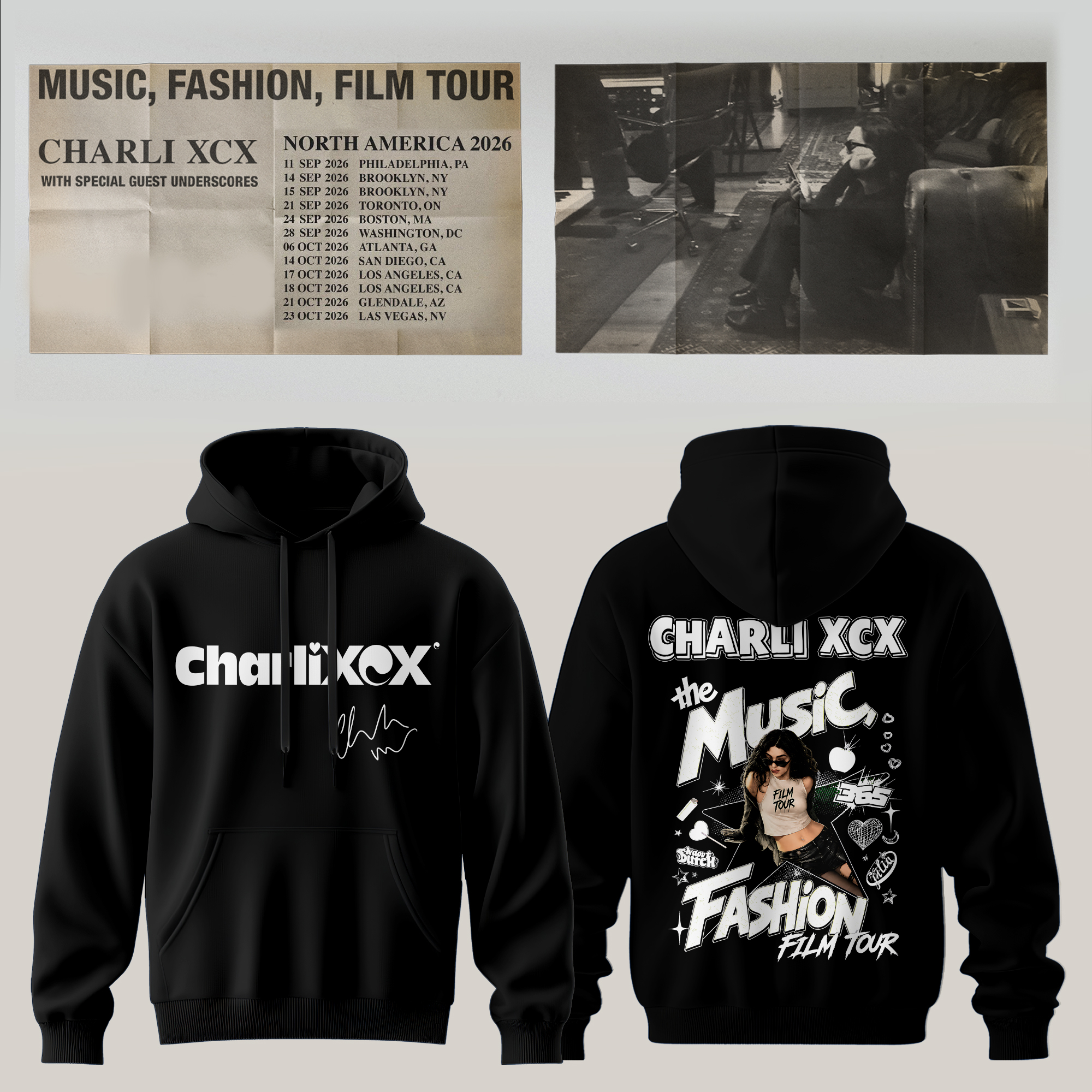 Music Fashion Film Tour 2026 Official Tour Hoodie Edition