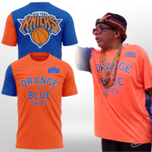 New York Knicks X Spike Lee 2026 Finals Orange And Blue Skies T-Shirt