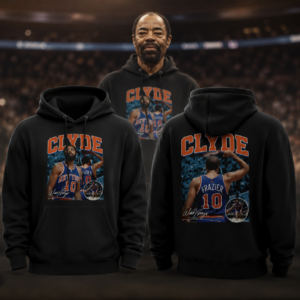 New York Knicks Walt Clyde Frazier Baseball Legend Signauture 2026 Hoodie