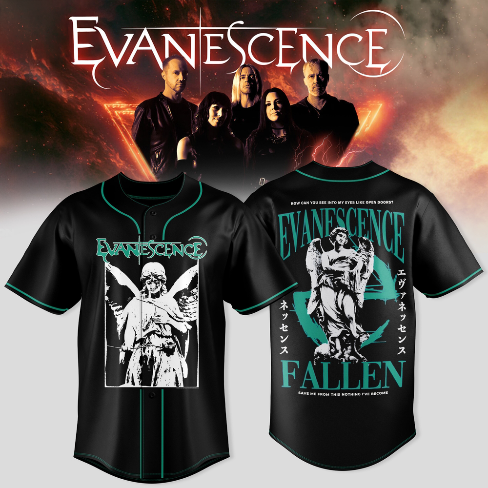 Evanescence Sanctuary World Tour 2026 Baseball Jersey Collection