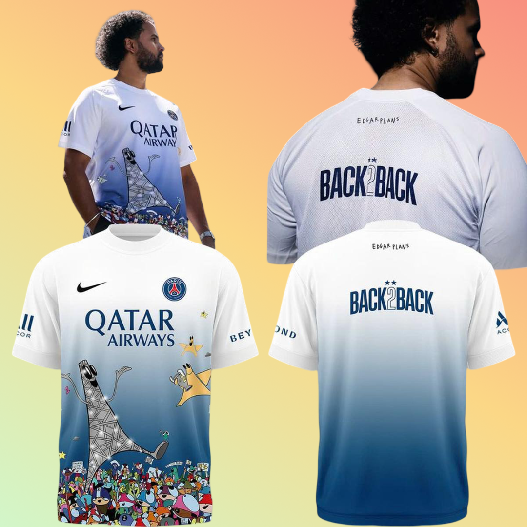 Paris Saint Germain X Edgar Plans 2026 Champions League Back 2 Back T-Shirt