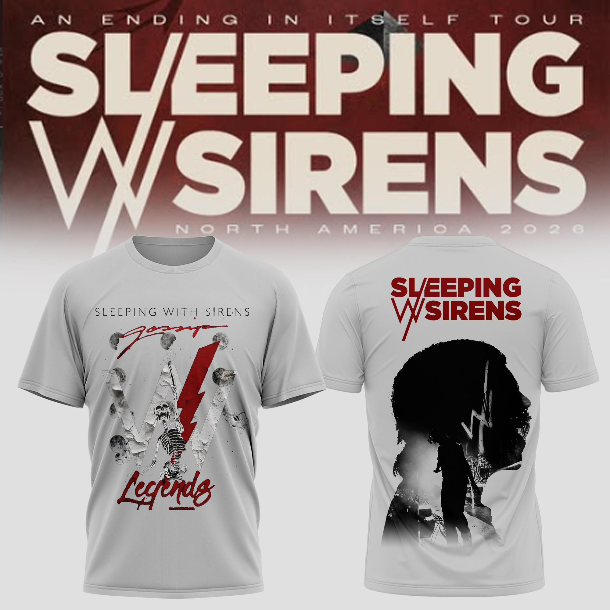 Sleeping With Sirens An Ending In Itself Tour Collector Fan T-Shirt