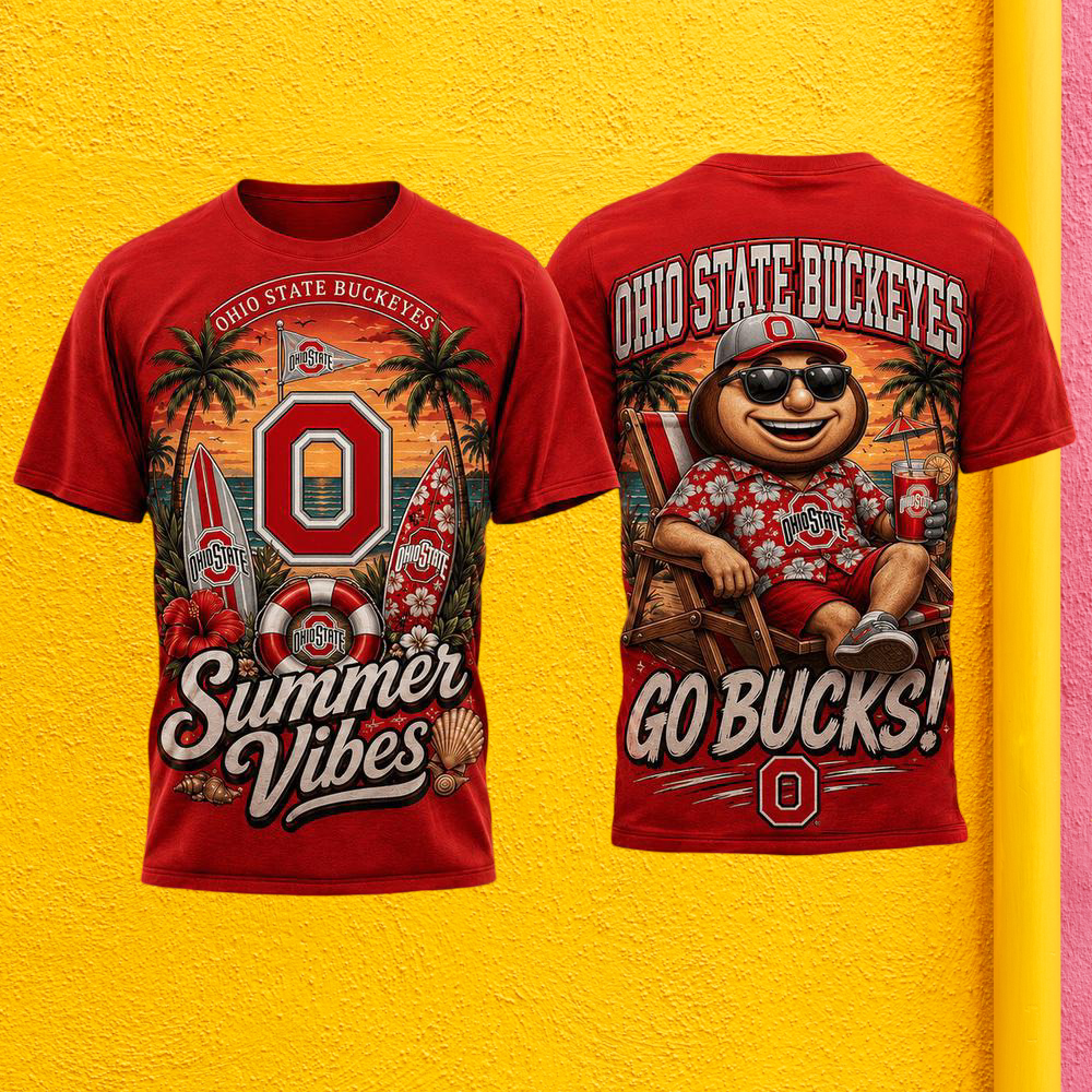 Ohio State Buckeyes 2026 Ncaa Summer Vibes Limited Edition 3D T-Shirt