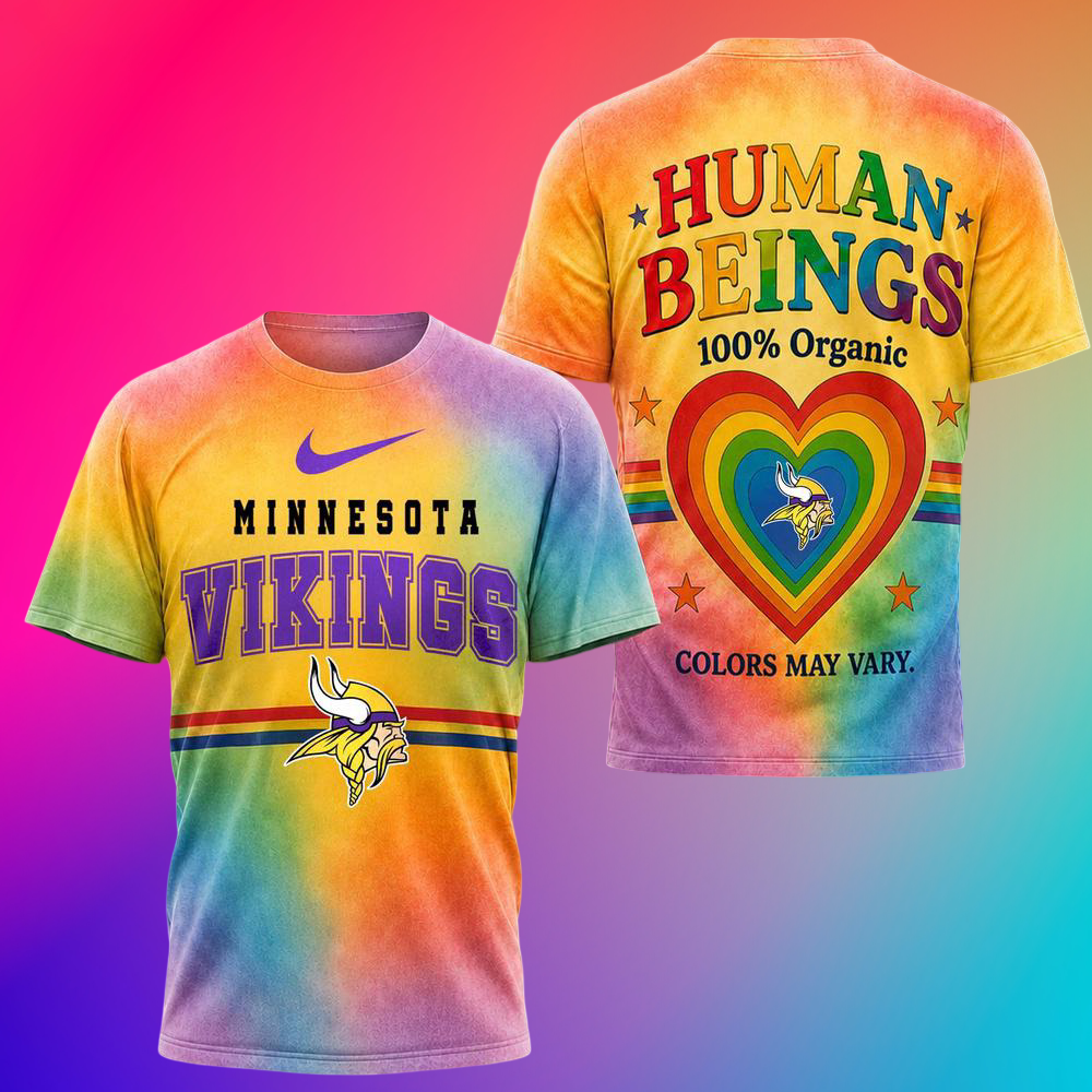 Minnesota Vikings Nfl Pride Human Being Color May Vary 3D T-Shirt