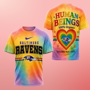 Baltimore Ravens Nfl Pride Human Being Color May Vary 3D T-Shirt