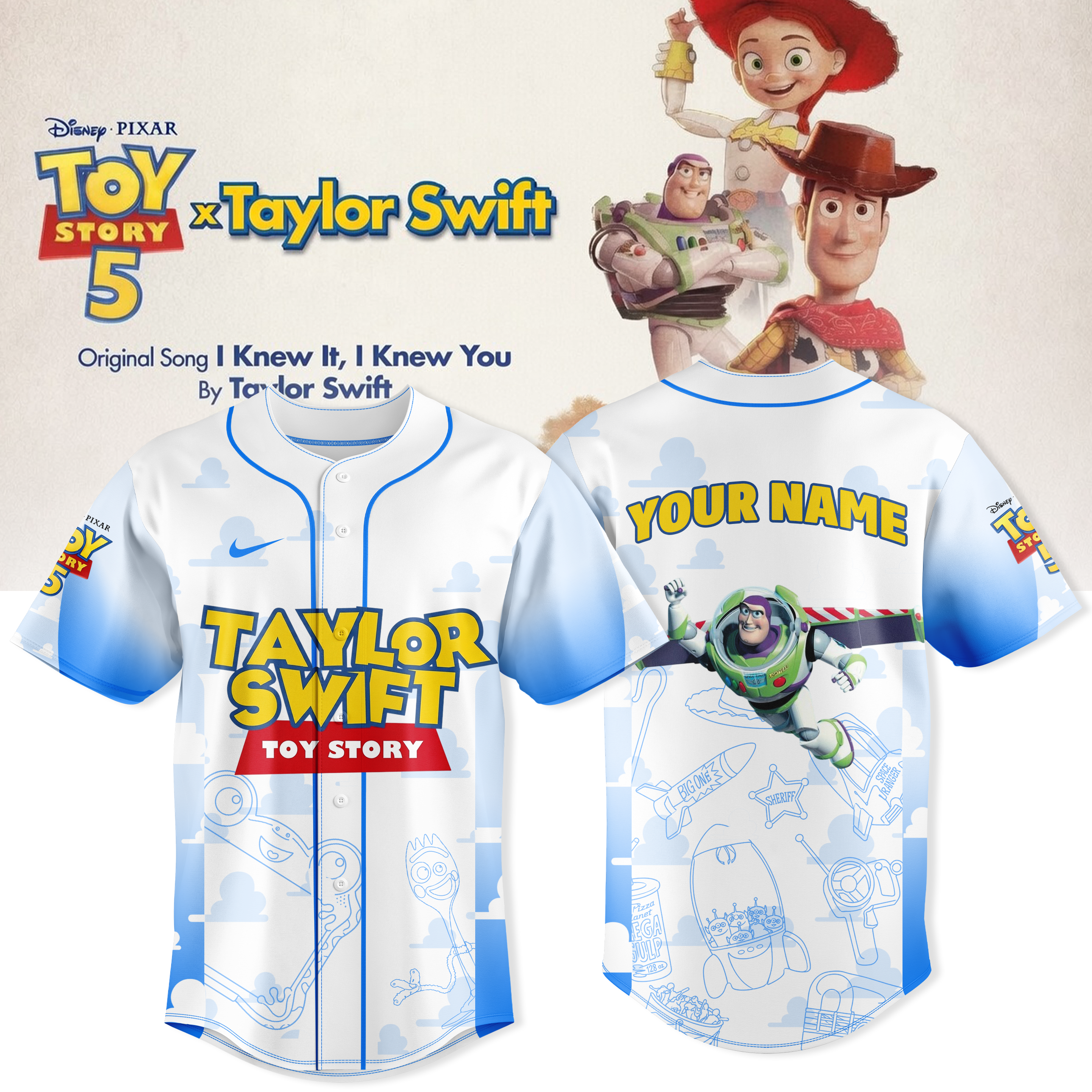 Taylor Swift X Buzz Lightyear Toy Story 5 Premium Fan Jersey Edition