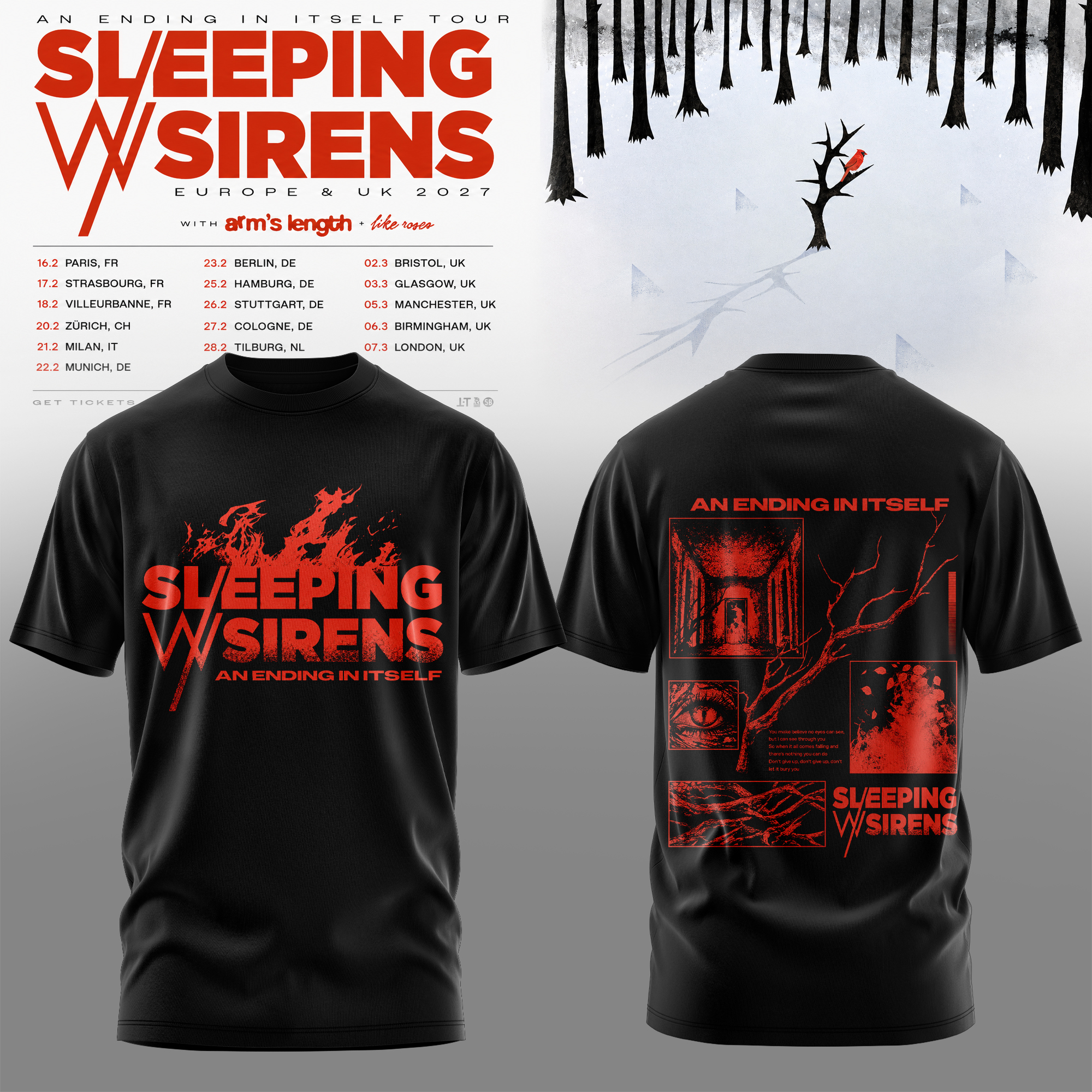 Sleeping With Sirens An Ending In Itself Premium Graphic T-Shirt