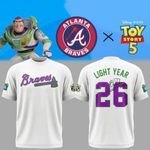 Atlanta Braves Toy Story 5 Buzz Lightyear Fan Shirt