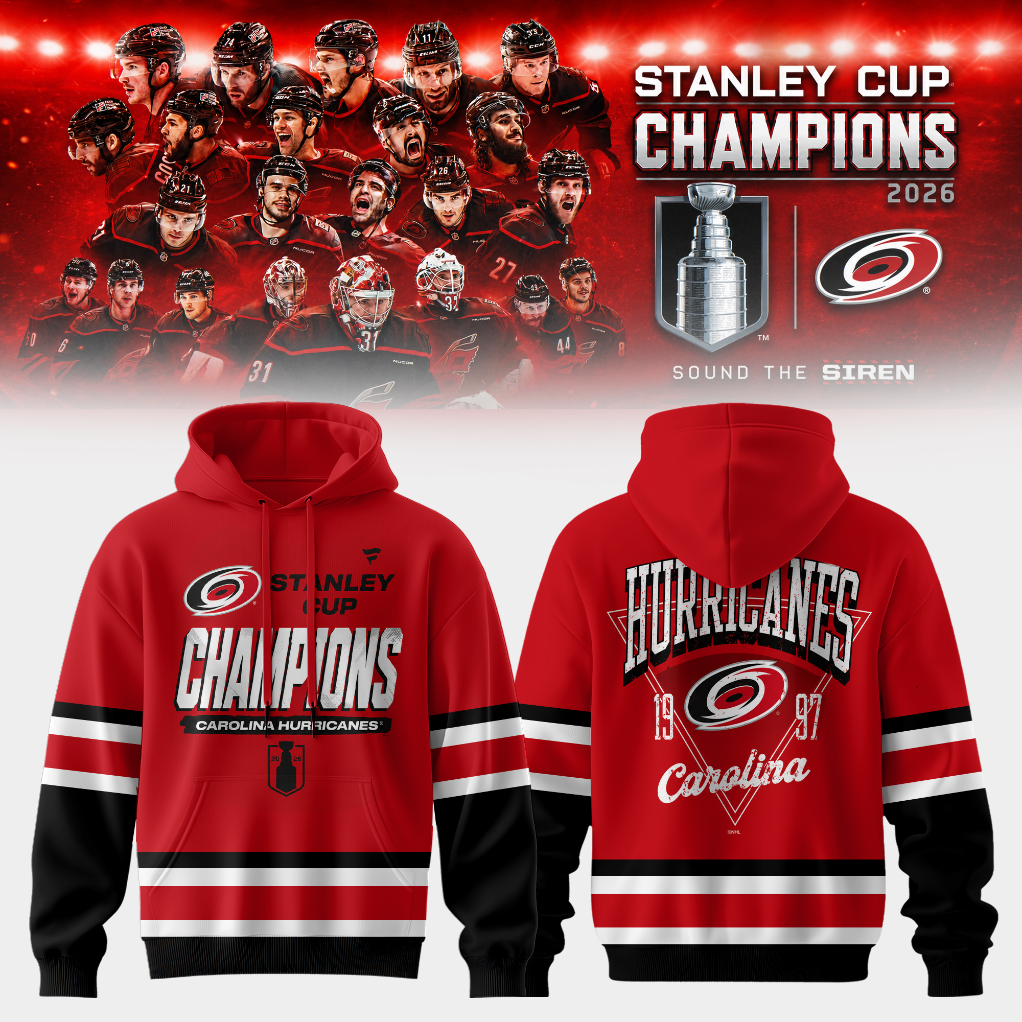 Carolina Hurricanes Merch 2026 Stanley Cup Champions Collection Gift For Hockey Fans