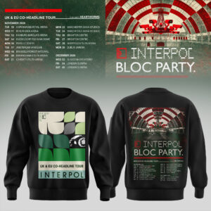 Interpol Bloc Party Uk Eu Tour 2026 Premium Fan Sweatshirt